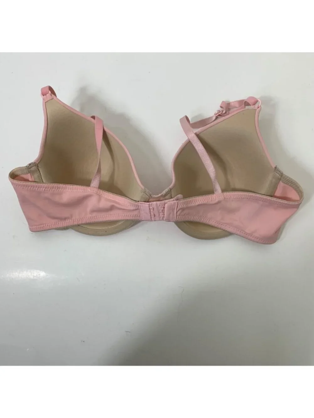 Maidenform One Fab Fit 2.0 Demi Bra 36C Pink Beige 08259 T-Shirt Soft Girl